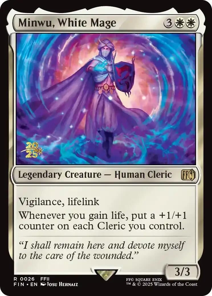 Image for Minwu, White Mage (26) [Prerelease Cards] - Magic: The Gathering