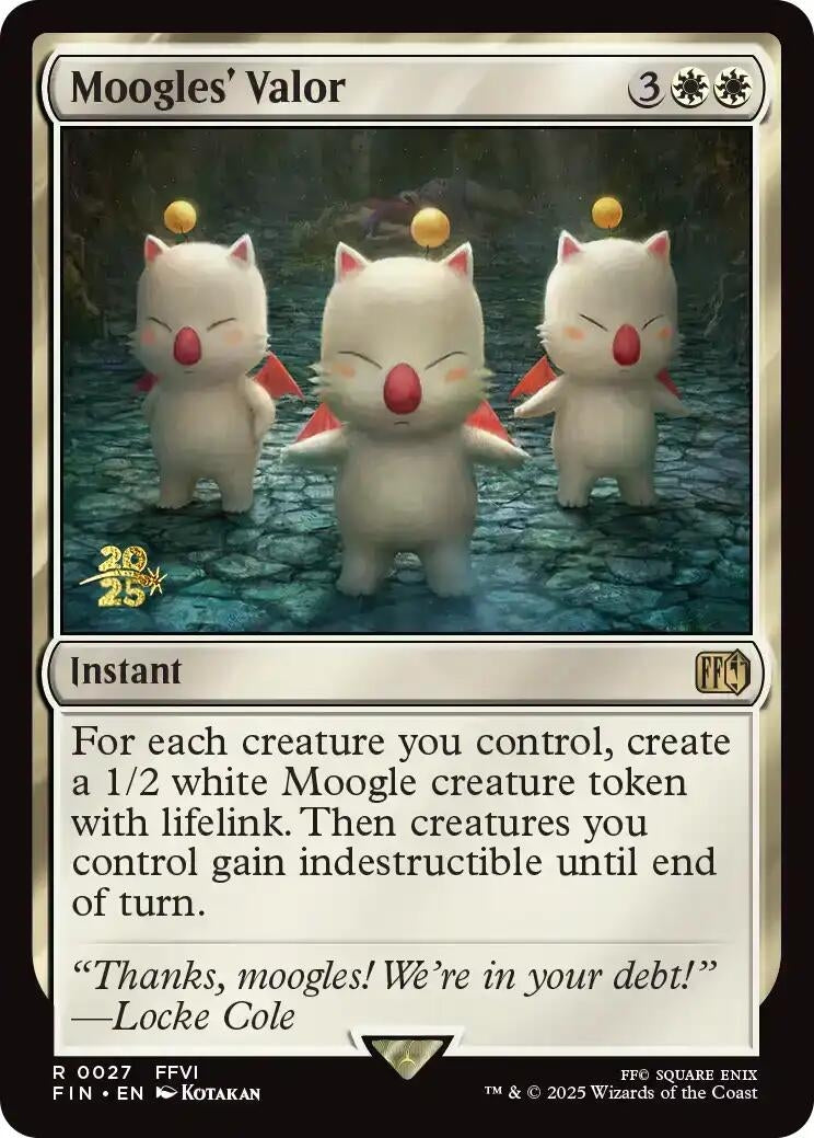 Image for Moogles' Valor (27) [Prerelease Cards] - Magic: The Gathering