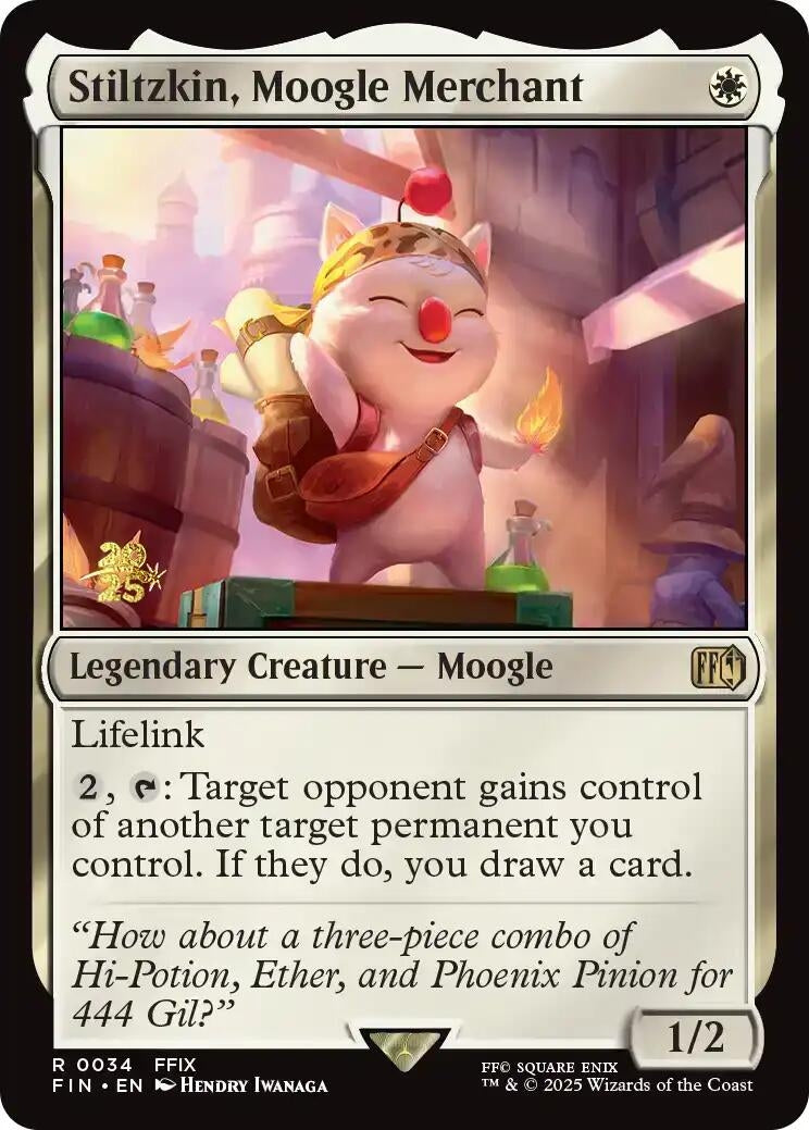 Image for Stiltzkin, Moogle Merchant (34) [Prerelease Cards] - Magic: The Gathering