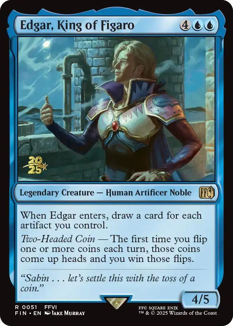 Image for Edgar, King of Figaro (51) [Prerelease Cards] - Magic: The Gathering