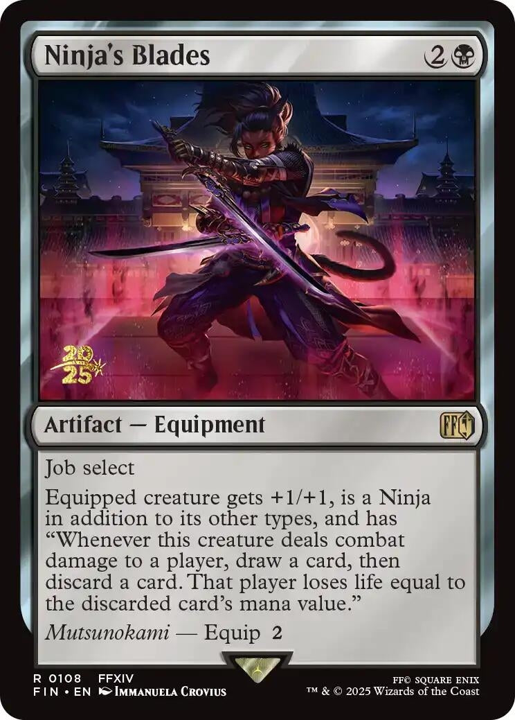 Image for Ninja's Blades (108) [Prerelease Cards] - Magic: The Gathering