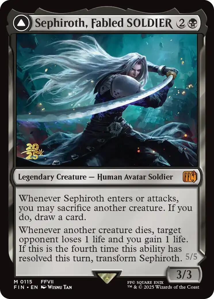 Image for Sephiroth, Fabled SOLDIER (115) [Prerelease Cards] - Magic: The Gathering