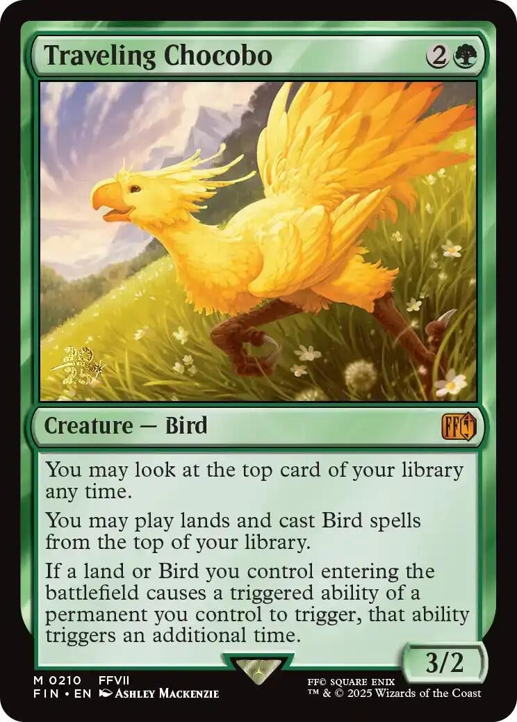 Image for Traveling Chocobo (210) [Prerelease Cards] - Magic: The Gathering
