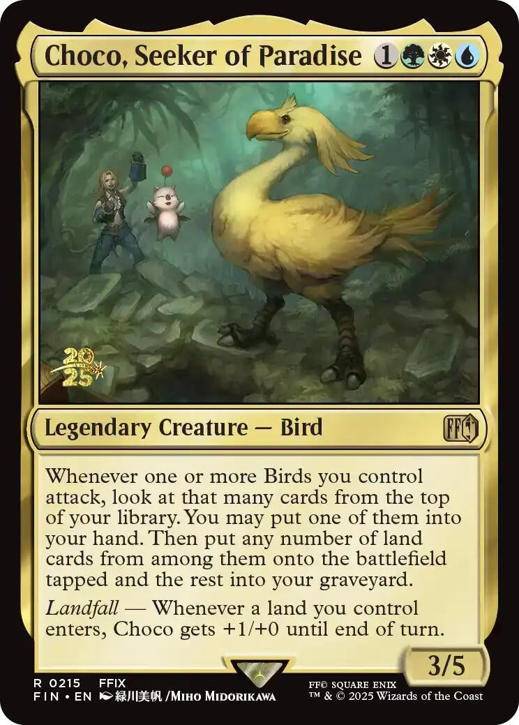 Image for Choco, Seeker of Paradise (215) [Prerelease Cards] - Magic: The Gathering