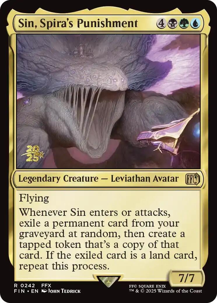 Image for Sin, Spira's Punishment (242) [Prerelease Cards] - Magic: The Gathering