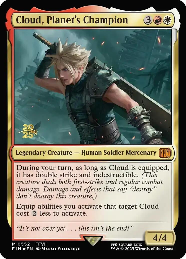 Image for Cloud, Planet's Champion (552) [Prerelease Cards] - Magic: The Gathering