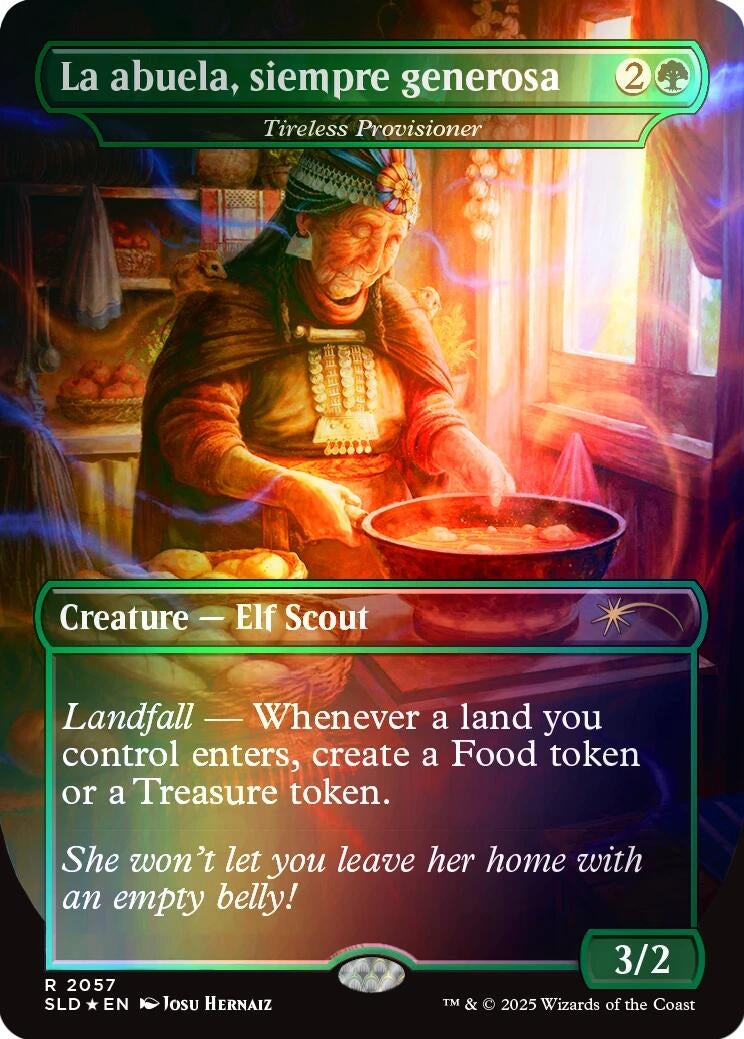 Image for La abuela, siempre generosa - Tireless Provisioner (Rainbow Foil) (2057) [Secret Lair Drop Series] - Magic: The Gathering