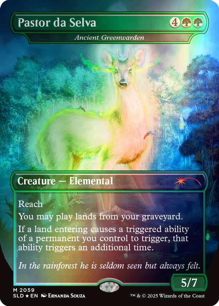 Image for Pastor da Selva - Ancient Greenwarden (Rainbow Foil) (2059) [Secret Lair Drop Series] - Magic: The Gathering
