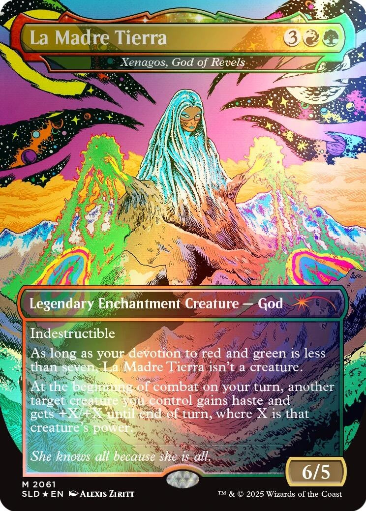 Image for La Madre Tierra - Xenagos, God of Revels (Rainbow Foil) (2061) [Secret Lair Drop Series] - Magic: The Gathering