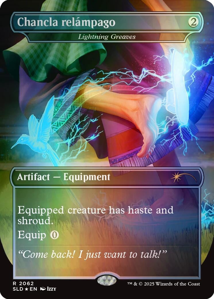 Image for Chancla relámpago - Lightning Greaves (Rainbow Foil) (2062) [Secret Lair Drop Series] - Magic: The Gathering