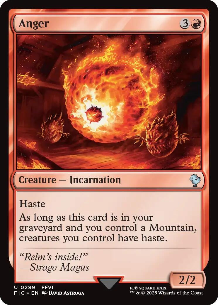 Image for Anger (Surge Foil) (289) [FINAL FANTASY] - Magic: The Gathering