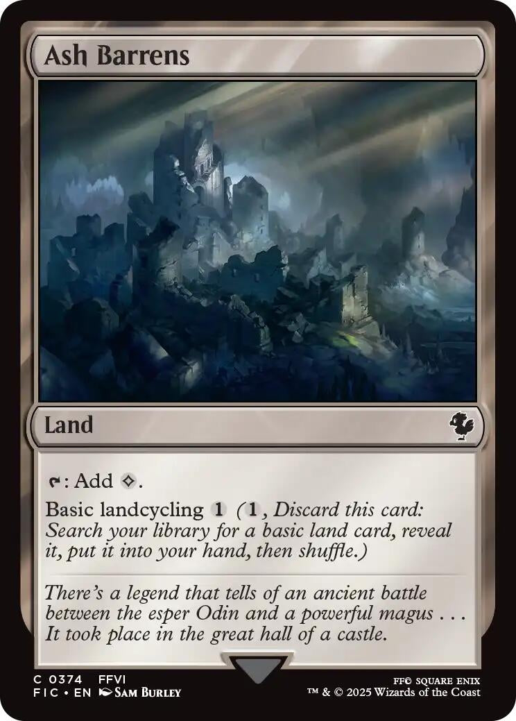 Image for Ash Barrens (Surge Foil) (374) [FINAL FANTASY] - Magic: The Gathering