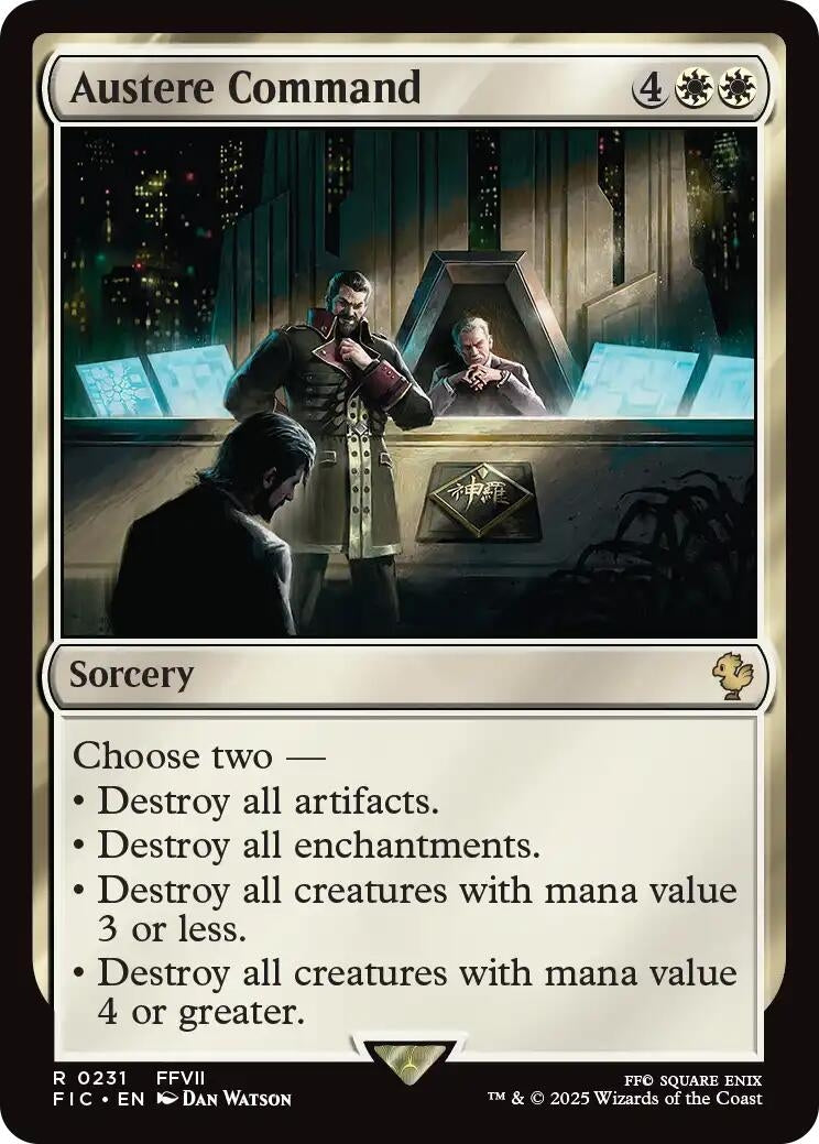 Image for Austere Command (Surge Foil) (231) [FINAL FANTASY] - Magic: The Gathering