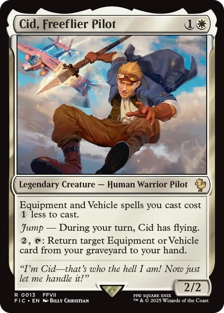 Image for Cid, Freeflier Pilot (Surge Foil) (13) [FINAL FANTASY] - Magic: The Gathering