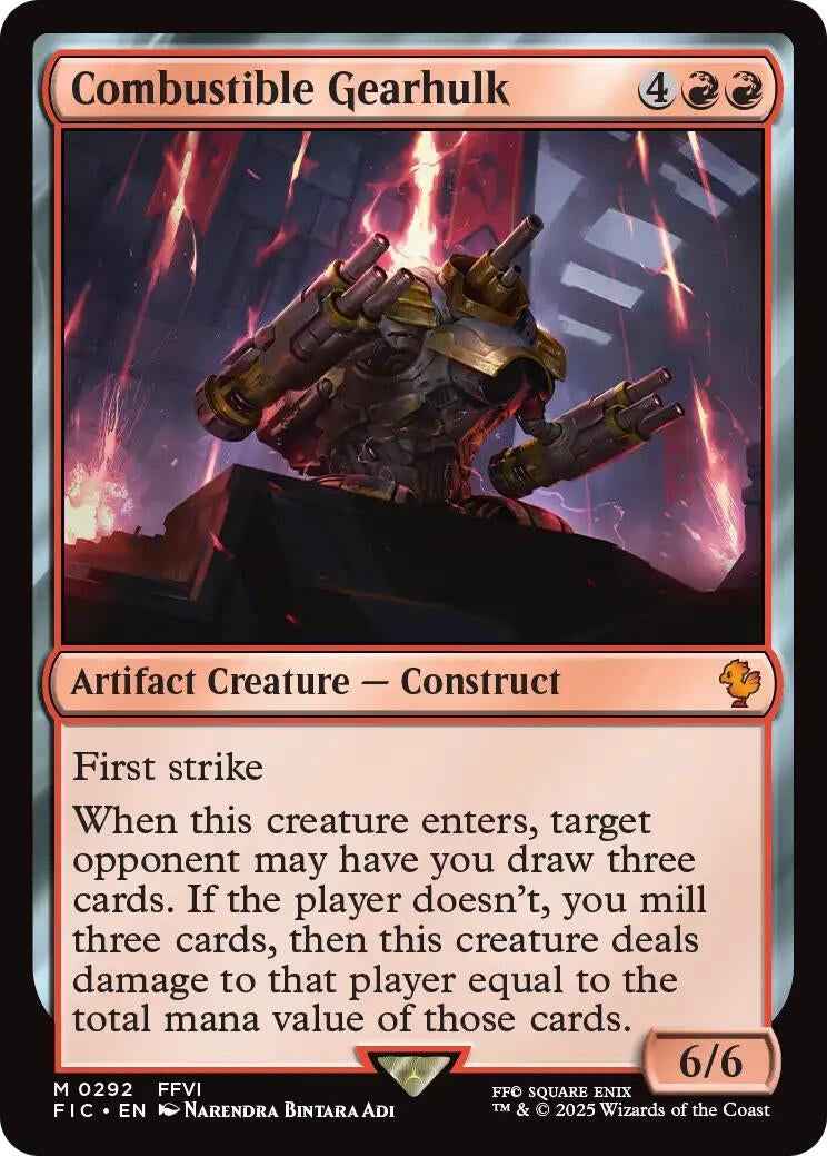 Image for Combustible Gearhulk (Surge Foil) (292) [FINAL FANTASY] - Magic: The Gathering