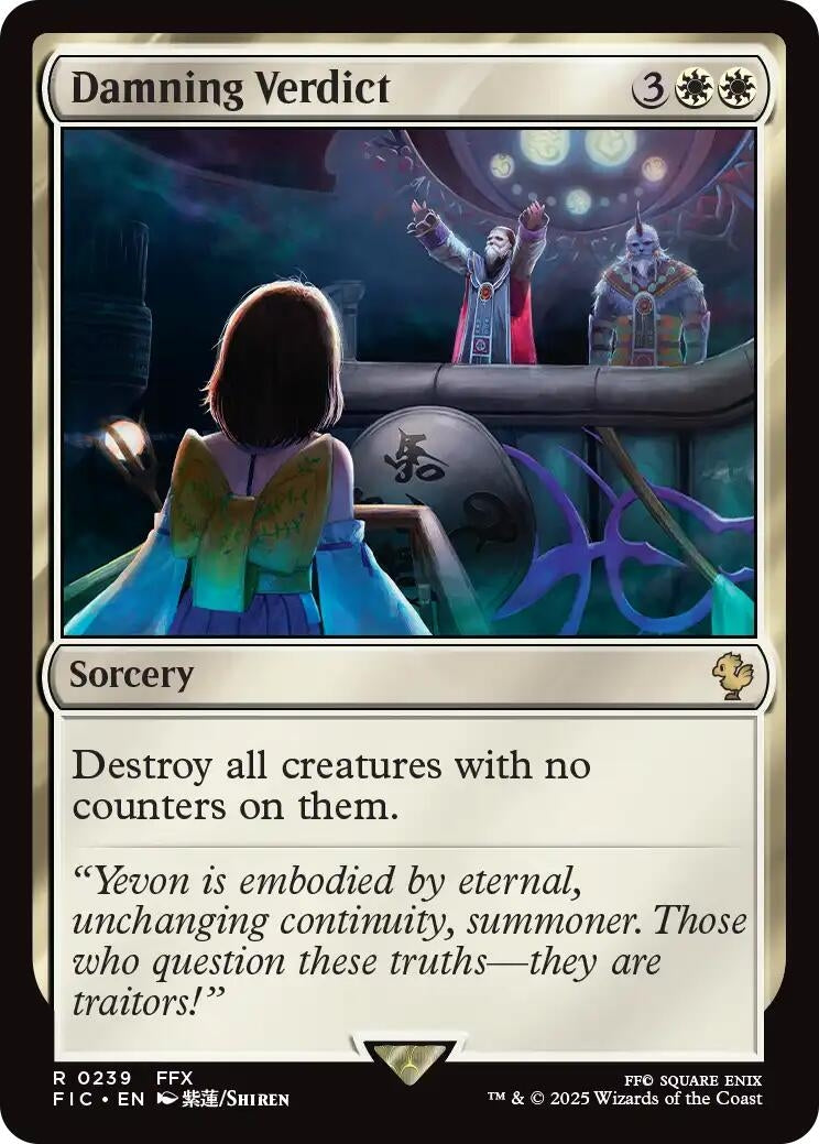 Image for Damning Verdict (Surge Foil) (239) [FINAL FANTASY] - Magic: The Gathering