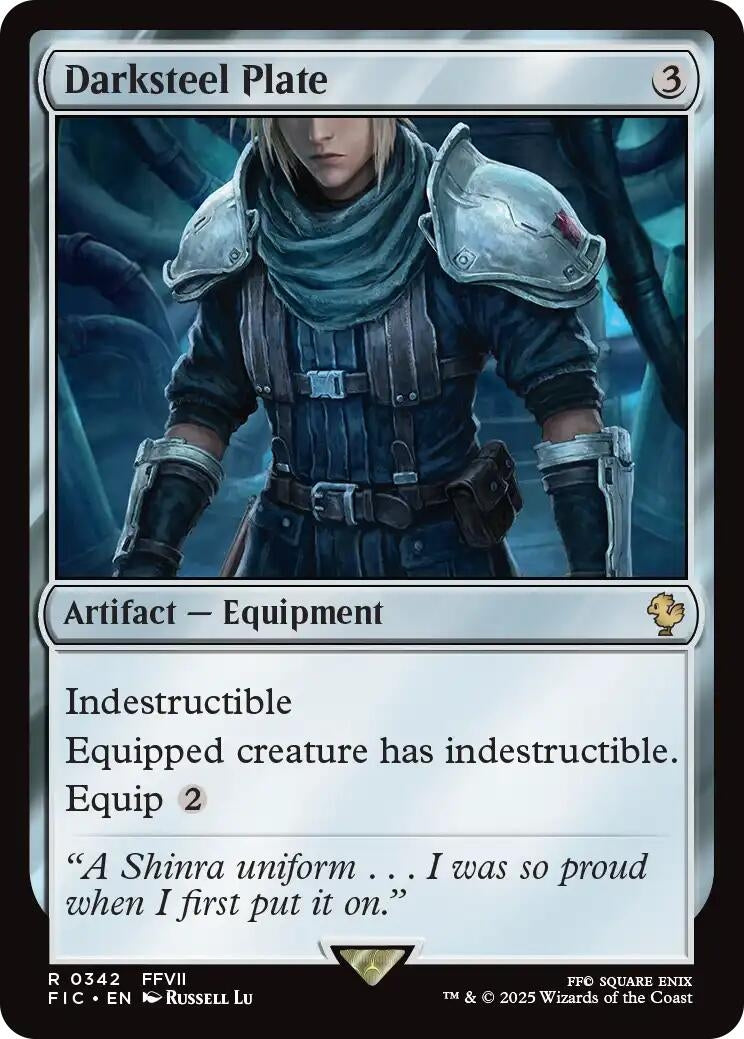 Image for Darksteel Plate (Surge Foil) (342) [FINAL FANTASY] - Magic: The Gathering