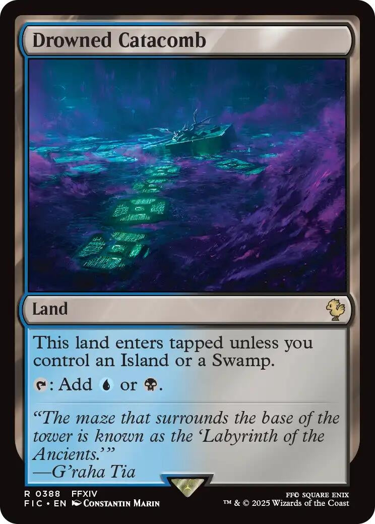 Drowned Catacomb (Surge Foil) (388) [Commander: FINAL FANTASY]