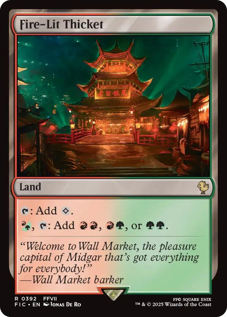 Image for Fire-Lit Thicket (Surge Foil) (392) [FINAL FANTASY] - Magic: The Gathering