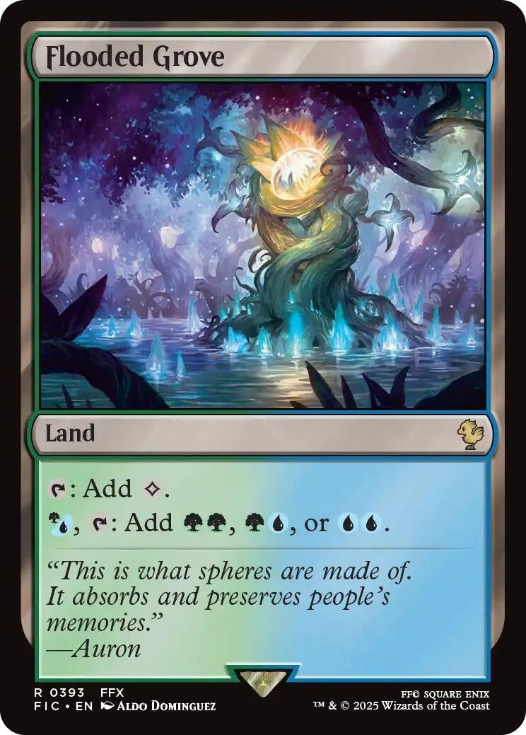 Image for Flooded Grove (Surge Foil) (393) [FINAL FANTASY] - Magic: The Gathering