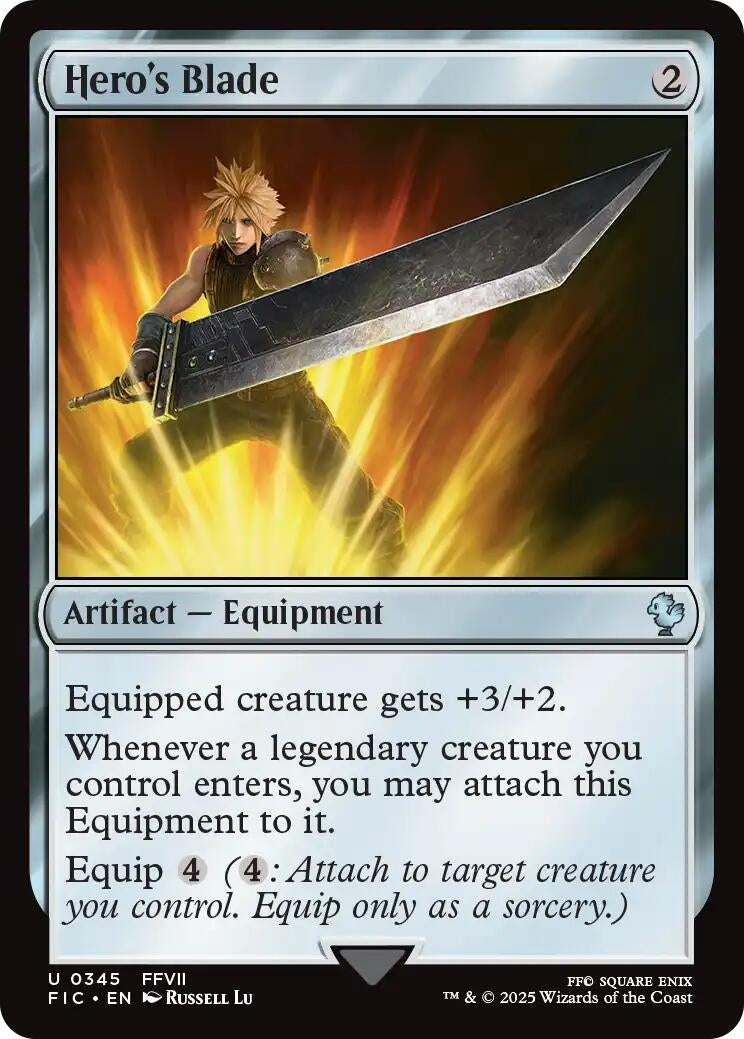 Image for Hero's Blade (Surge Foil) (345) [FINAL FANTASY] - Magic: The Gathering