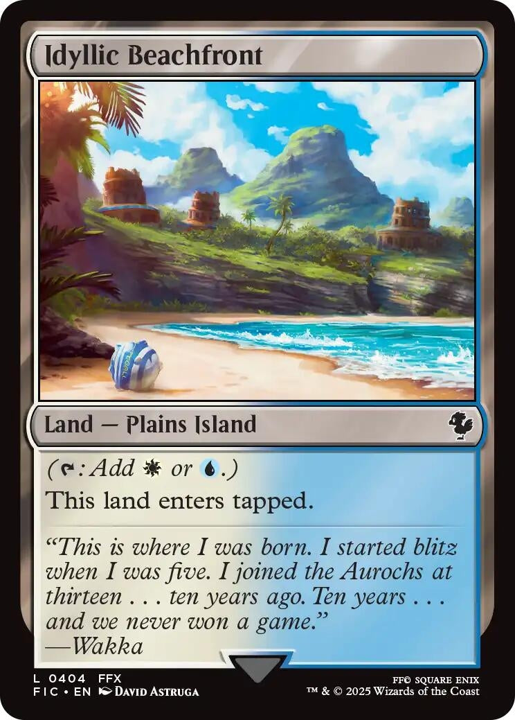 Image for Idyllic Beachfront (Surge Foil) (404) [FINAL FANTASY] - Magic: The Gathering