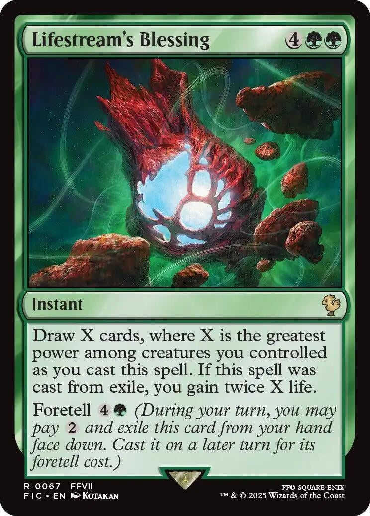 Image for Lifestream's Blessing (Surge Foil) (67) [FINAL FANTASY] - Magic: The Gathering
