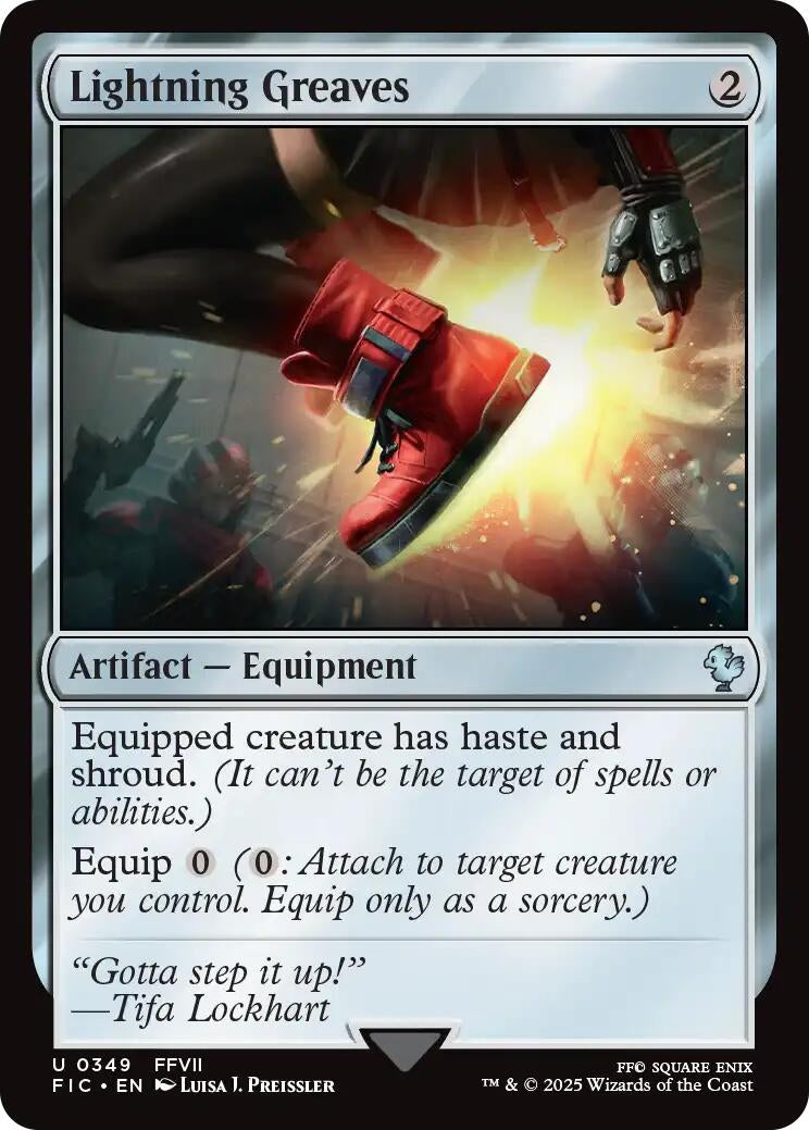 Image for Lightning Greaves (Surge Foil) (349) [FINAL FANTASY] - Magic: The Gathering