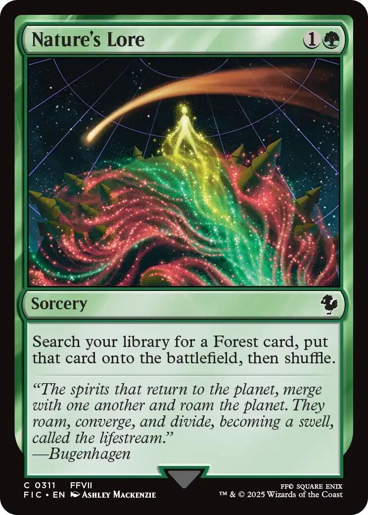 Image for Nature's Lore (Surge Foil) (311) [FINAL FANTASY] - Magic: The Gathering