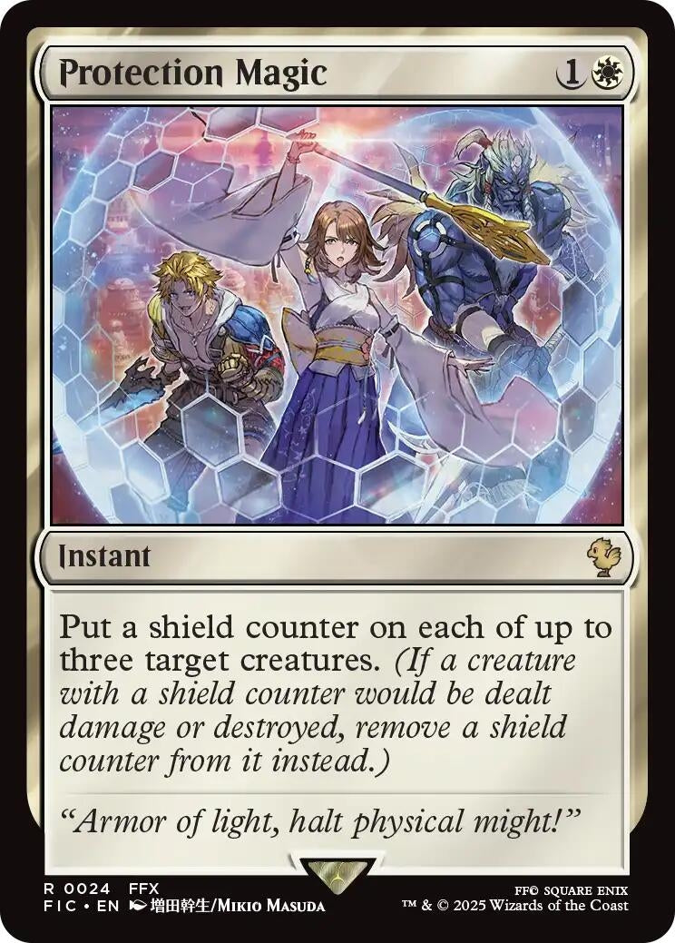Image for Protection Magic (Surge Foil) (24) [FINAL FANTASY] - Magic: The Gathering