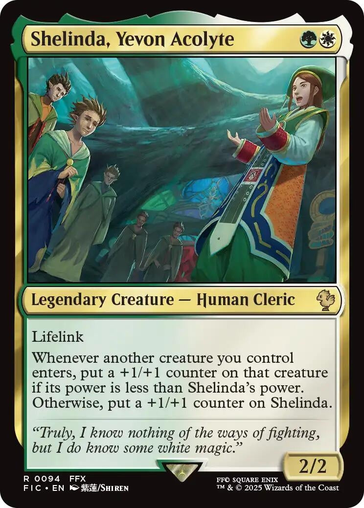 Image for Shelinda, Yevon Acolyte (Surge Foil) (94) [FINAL FANTASY] - Magic: The Gathering