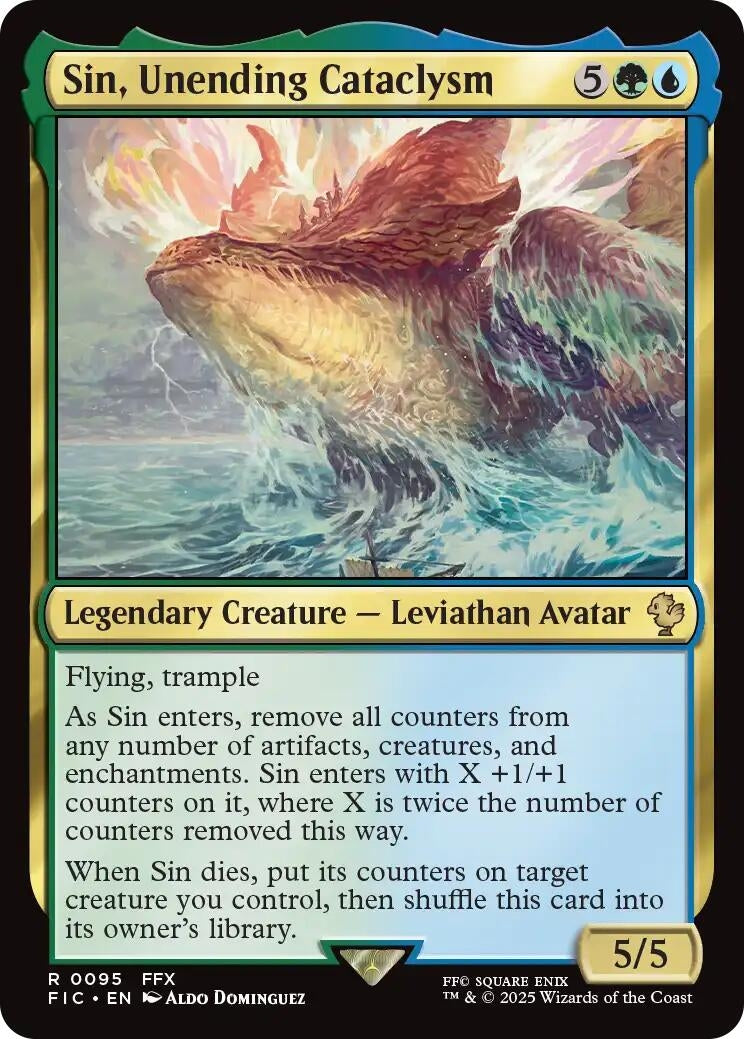 Image for Sin, Unending Cataclysm (Surge Foil) (95) [FINAL FANTASY] - Magic: The Gathering