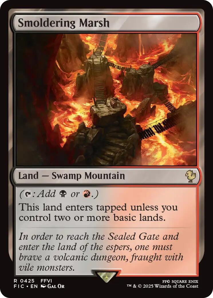 Image for Smoldering Marsh (Surge Foil) (425) [FINAL FANTASY] - Magic: The Gathering