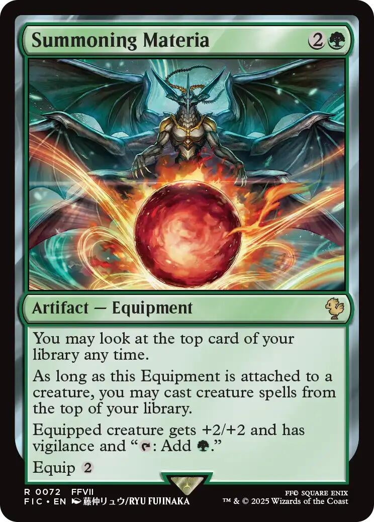 Image for Summoning Materia (Surge Foil) (72) [FINAL FANTASY] - Magic: The Gathering