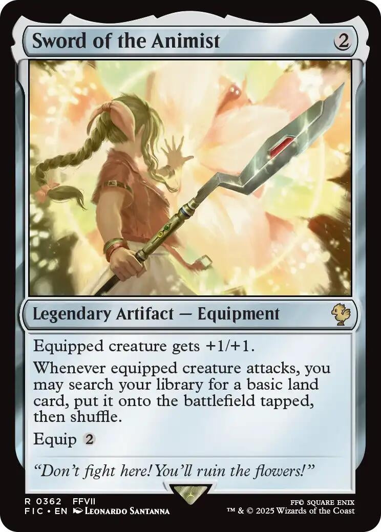 Image for Sword of the Animist (Surge Foil) (362) [FINAL FANTASY] - Magic: The Gathering