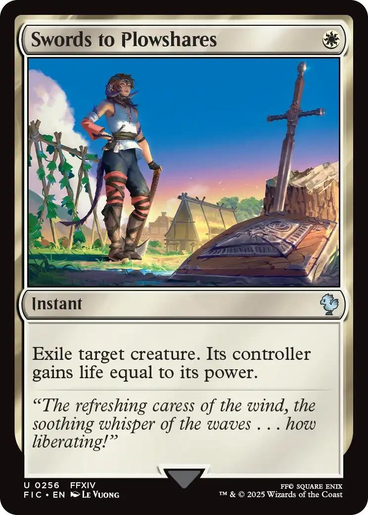 Image for Swords to Plowshares (Surge Foil) (256) [FINAL FANTASY] - Magic: The Gathering
