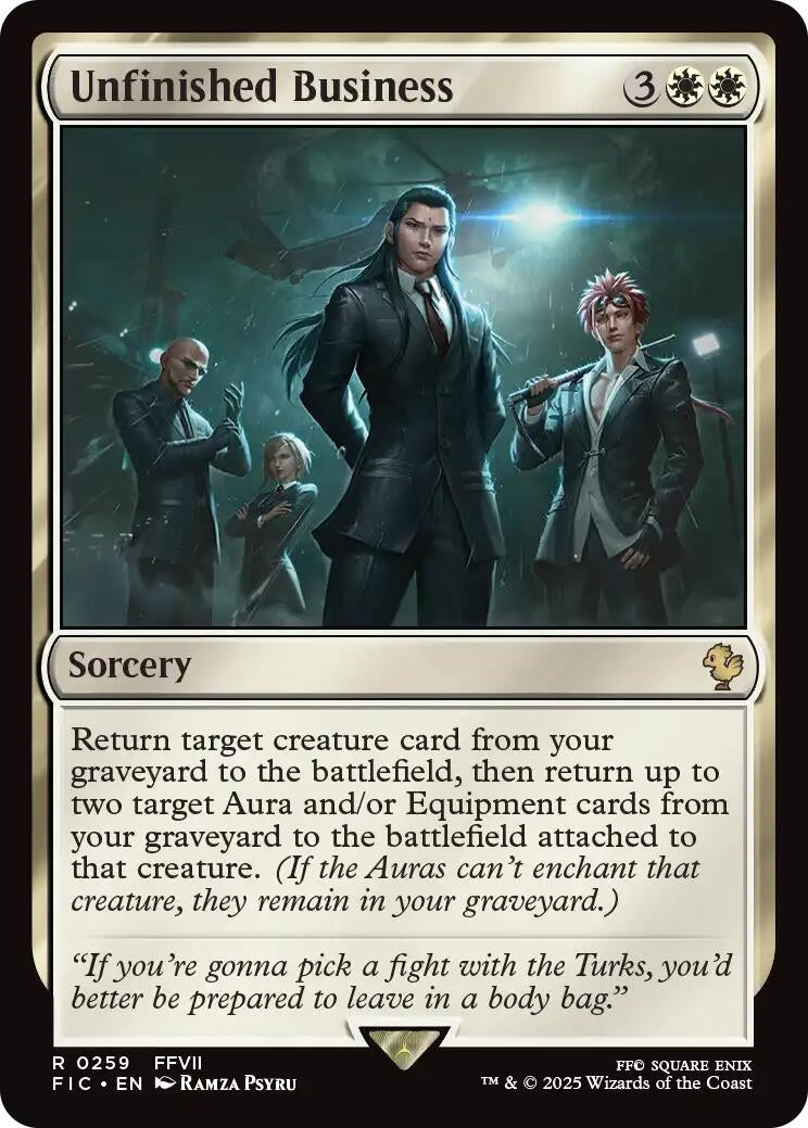 Image for Unfinished Business (Surge Foil) (259) [FINAL FANTASY] - Magic: The Gathering