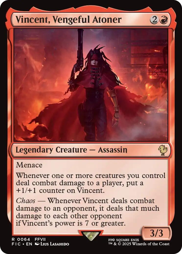 Image for Vincent, Vengeful Atoner (Surge Foil) (64) [FINAL FANTASY] - Magic: The Gathering