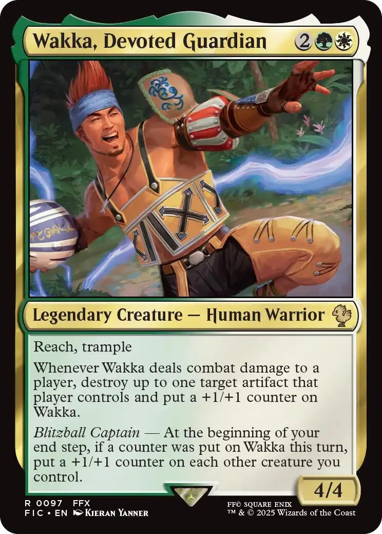 Image for Wakka, Devoted Guardian (Surge Foil) (97) [FINAL FANTASY] - Magic: The Gathering