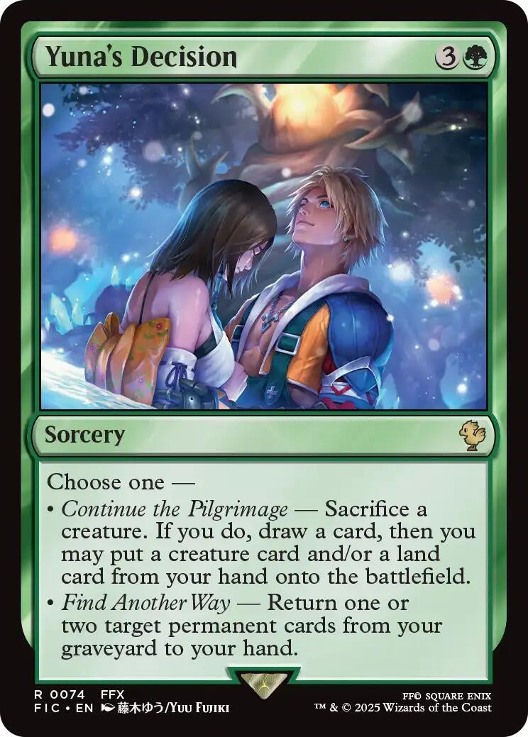 Image for Yuna's Decision (Surge Foil) (74) [FINAL FANTASY] - Magic: The Gathering