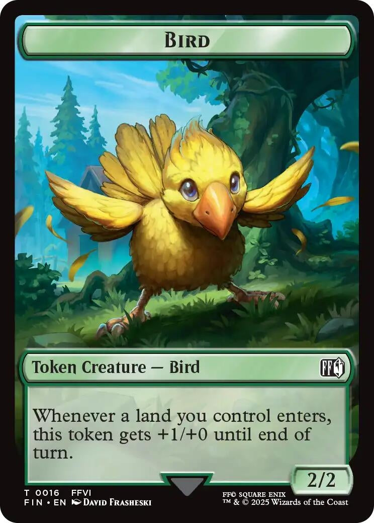 Image for Bird (0016) // Wizard (0014) Double-Sided Token (16 // 14) [FINAL FANTASY] - Magic: The Gathering