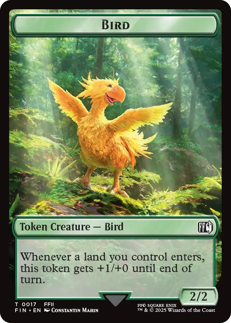 Image for Bird (0017) // Wizard (0015) Double-Sided Token (17 // 15) [FINAL FANTASY] - Magic: The Gathering