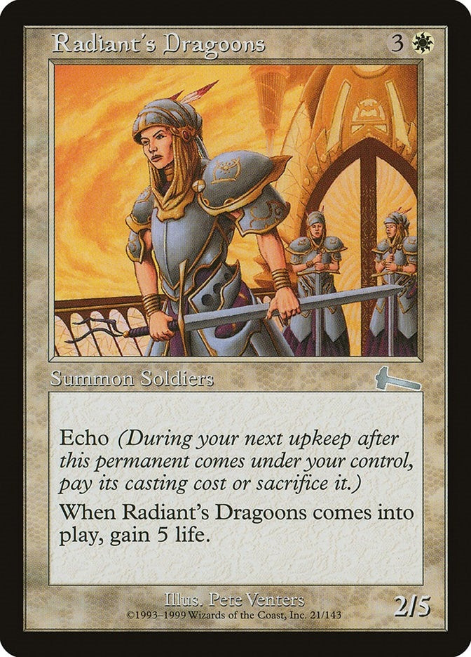 Image for Radiant's Dragoons (21) [Urza's Legacy] - Magic: The Gathering