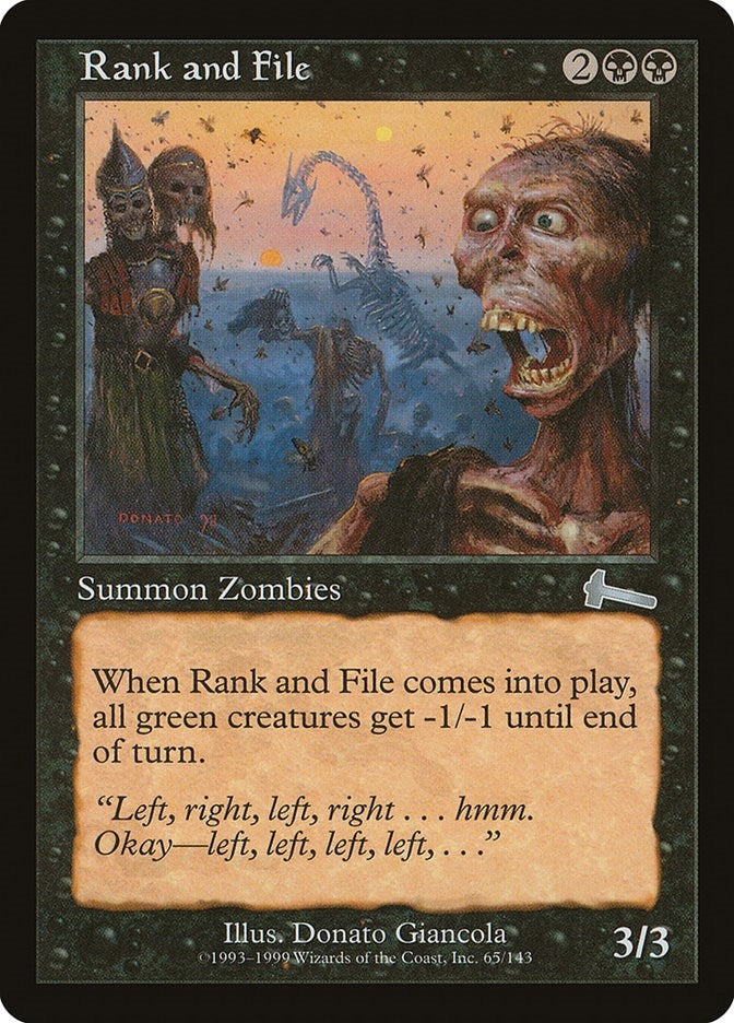Image for Rank and File (65) [Urza's Legacy] - Magic: The Gathering