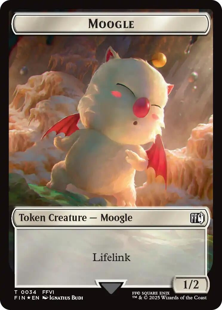Image for Moogle // Zombie Double-Sided Token (Surge Foil) (34 // 6) [FINAL FANTASY] - Magic: The Gathering