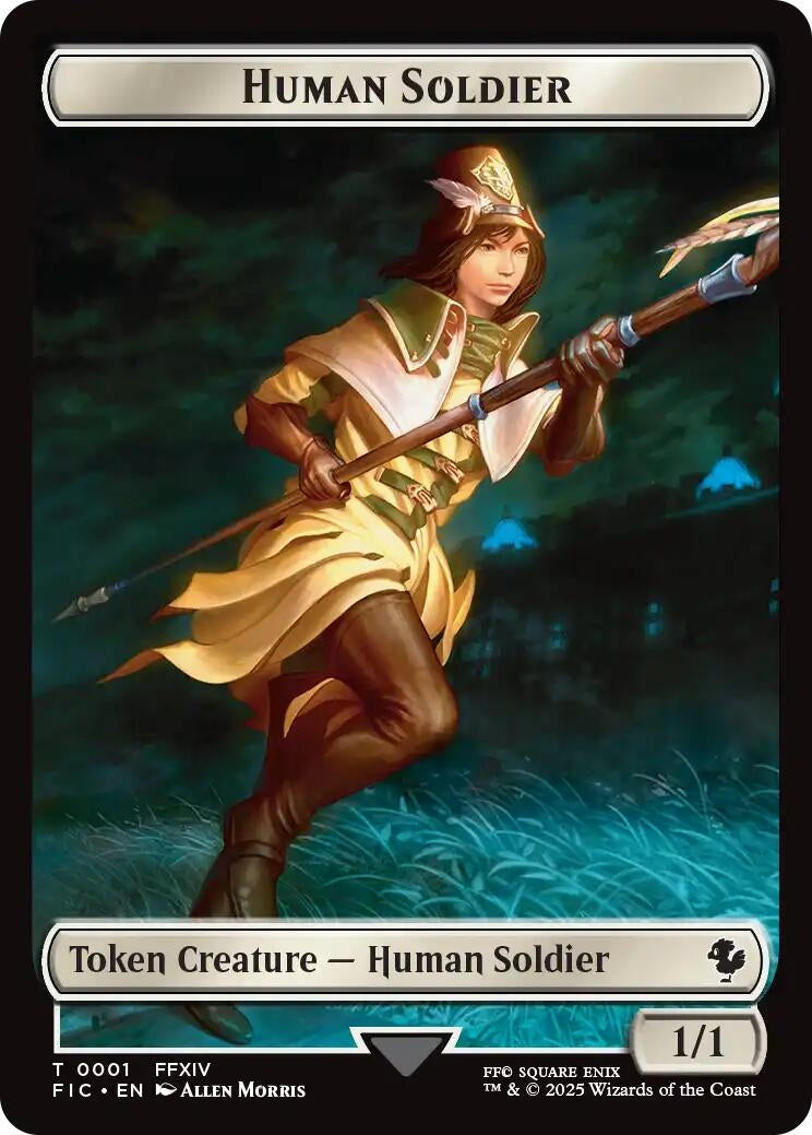 Image for Human Soldier // Hero (0009) Double-Sided Token (1 // 9) [FINAL FANTASY] - Magic: The Gathering