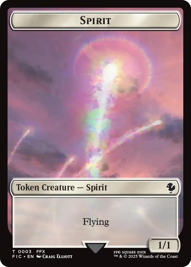 Image for Spirit // Hero (0003) Double-Sided Token (3 // 3) [FINAL FANTASY] - Magic: The Gathering