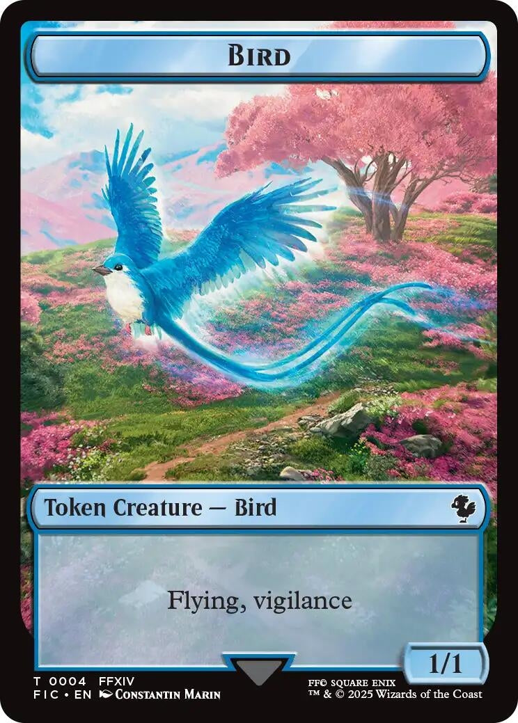 Image for Bird // Hero (0029) Double-Sided Token (Surge Foil) (4 // 29) [FINAL FANTASY] - Magic: The Gathering