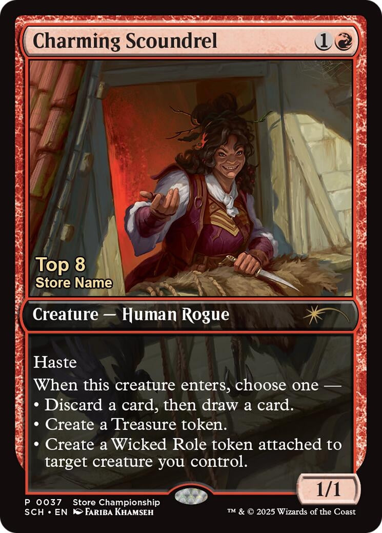 Image for Charming Scoundrel (Top 8) (37) [Game Day & Store Championship Promos] - Magic: The Gathering