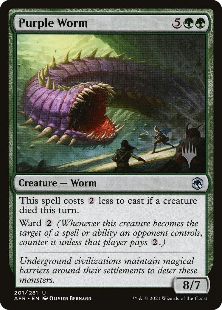 Image for Purple Worm (201) [Adventures in the Forgotten Realms] - Magic: The Gathering